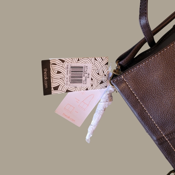 NWT The Sak Iris Demi Clutch Convertible Crossbody Shoulder Bag Brown Leather - Picture 14 of 14